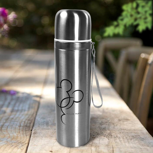 Sleek 500ml stainless steel water bottle, perfect for daily hydration.