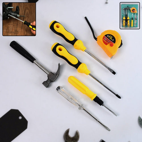 6-in-1 hand tool kit with screwdrivers neatly stored in a compact case