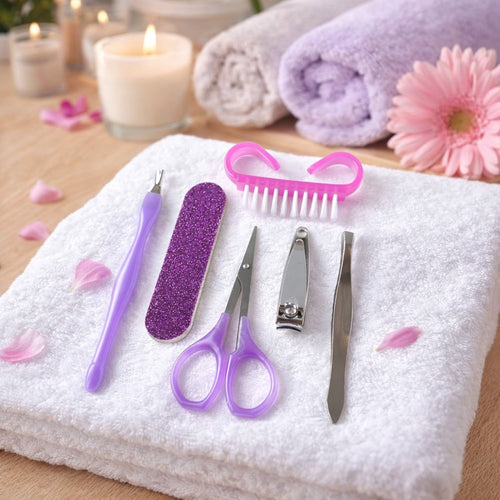 6 in 1 Manicure Pedicure Nail Care Grooming Kit with tools