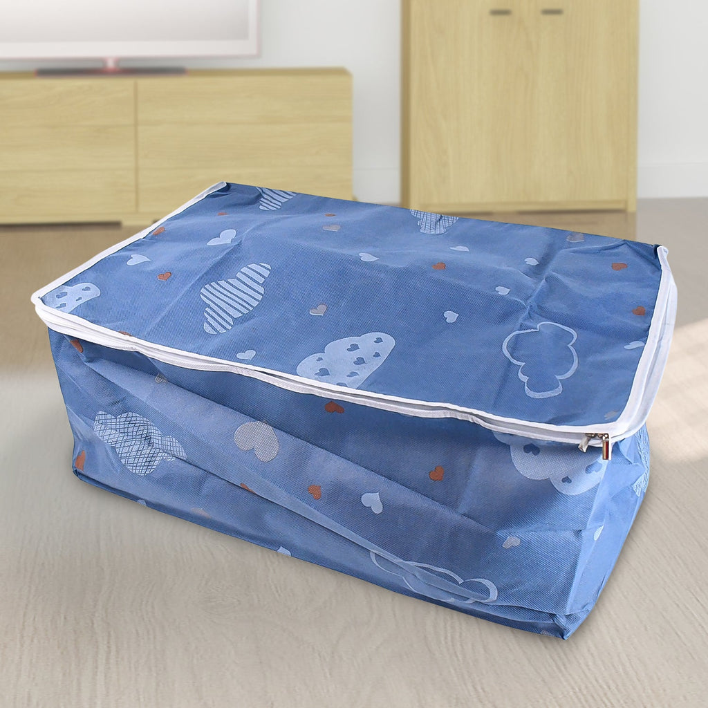  zipper storage cloth bag with large clear window for organizing clothes