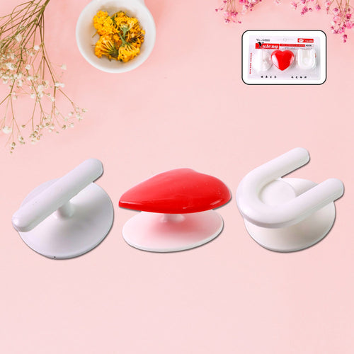 Adhesive wall hook set with strong grip for kitchen and bathroom organization