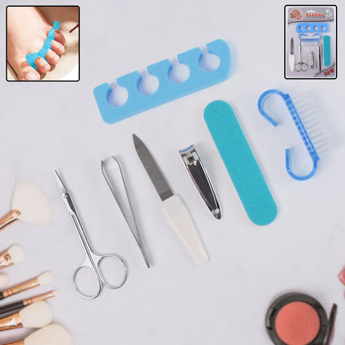 Complete 7 in 1 manicure tool kit for nail and foot care