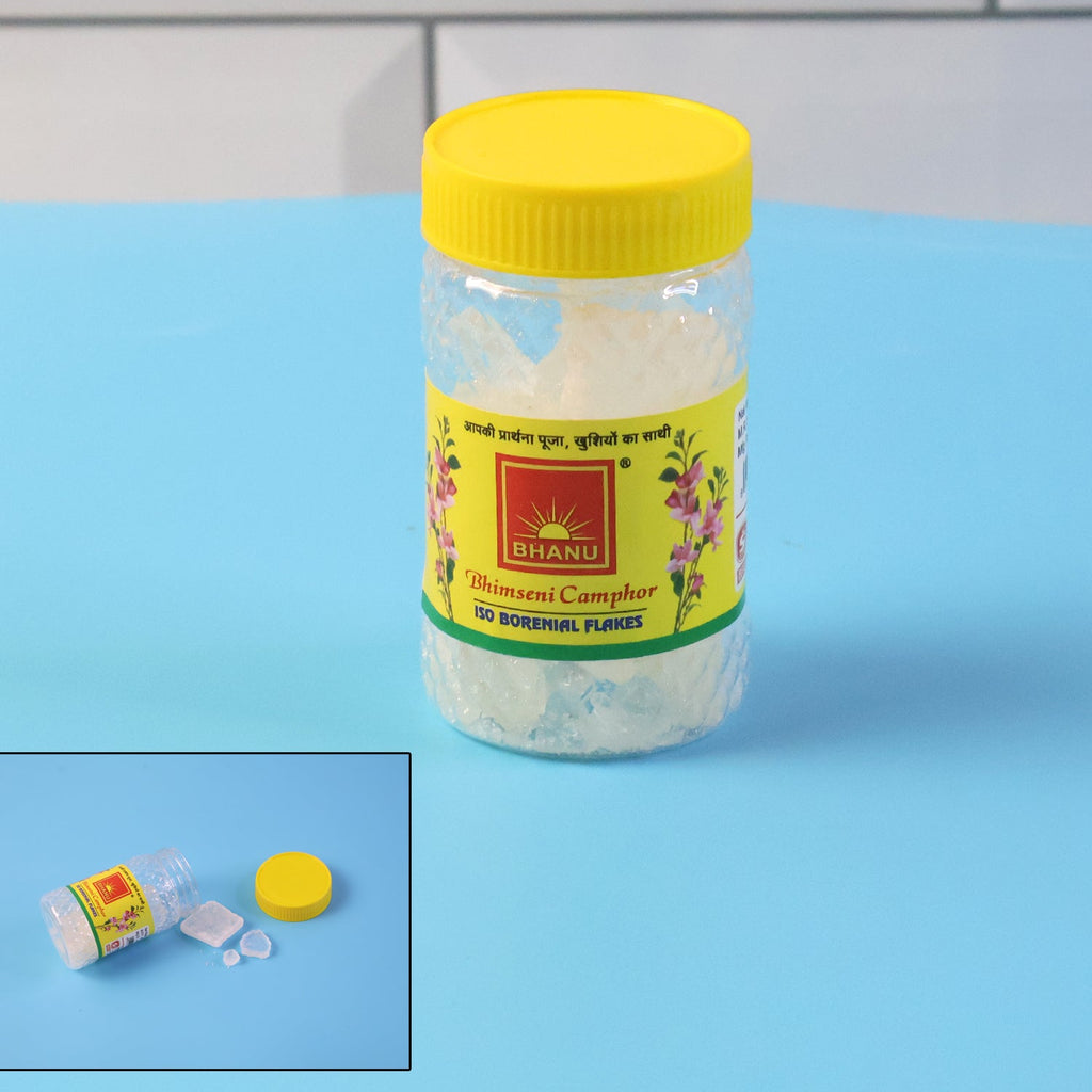 Premium Bhimseni Camphor ISO Borneol Flakes (20gm / 1 Pc)