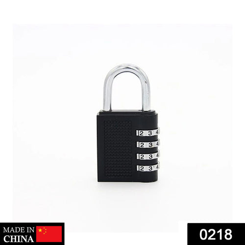Close-up view of the 4-digit combination dial on the padlock.