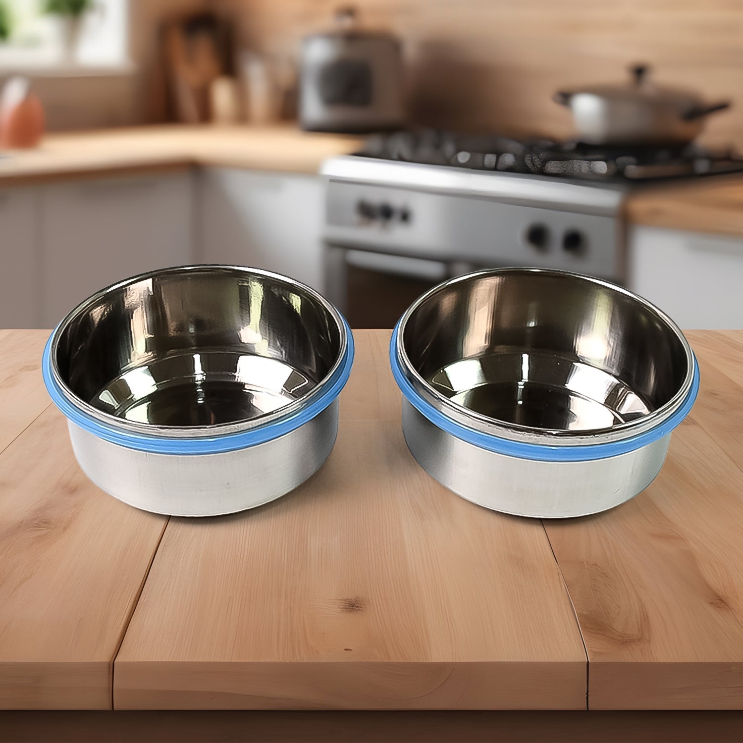 Open Konvex stainless steel tiffin box filled with a healthy Indian meal