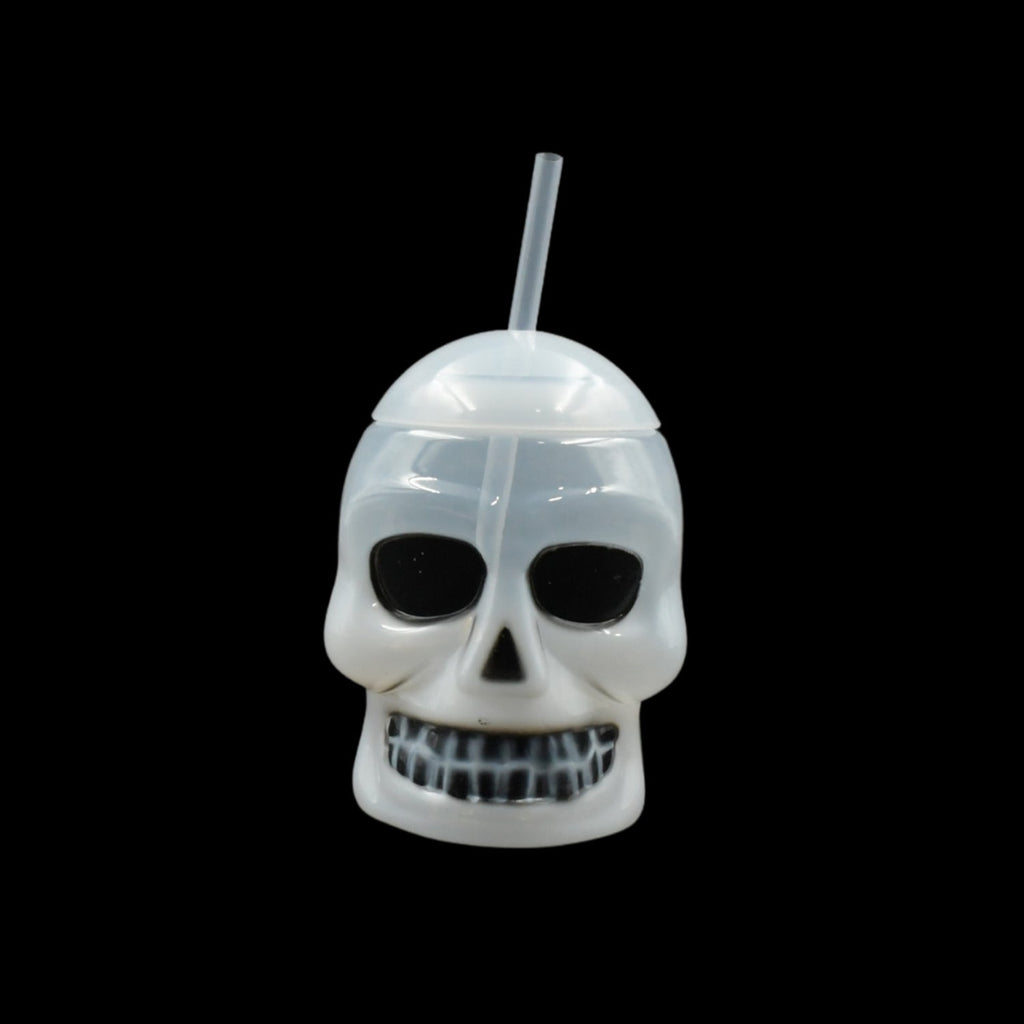 Ghost Face Bottle Water Bottle, Drinking Cup with Lid and Straw(1 Pc)