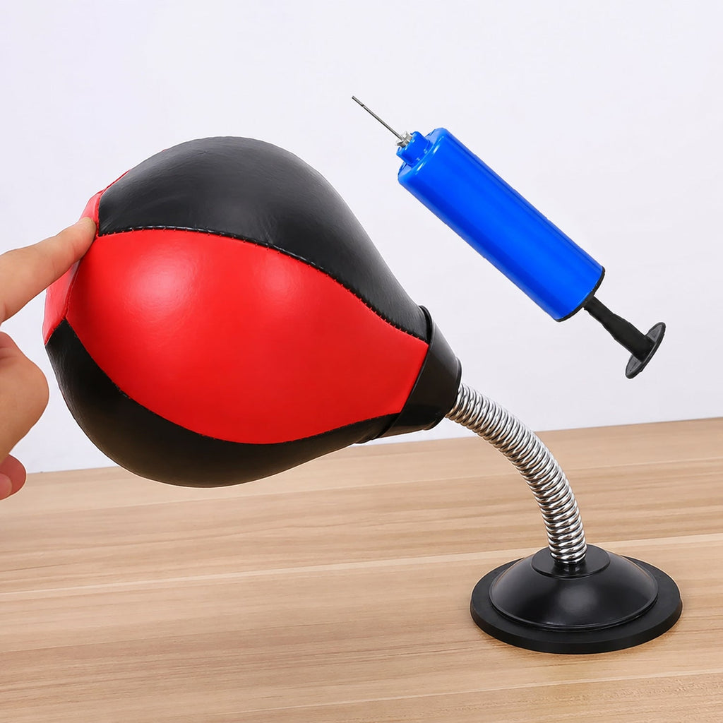 Inflatable Desktop Punching Bag with Air Pump (1 Pc)