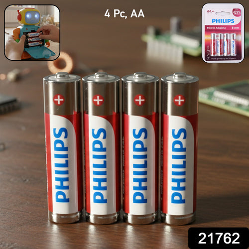 Close-up of AA alkaline batteries for household electronic devices