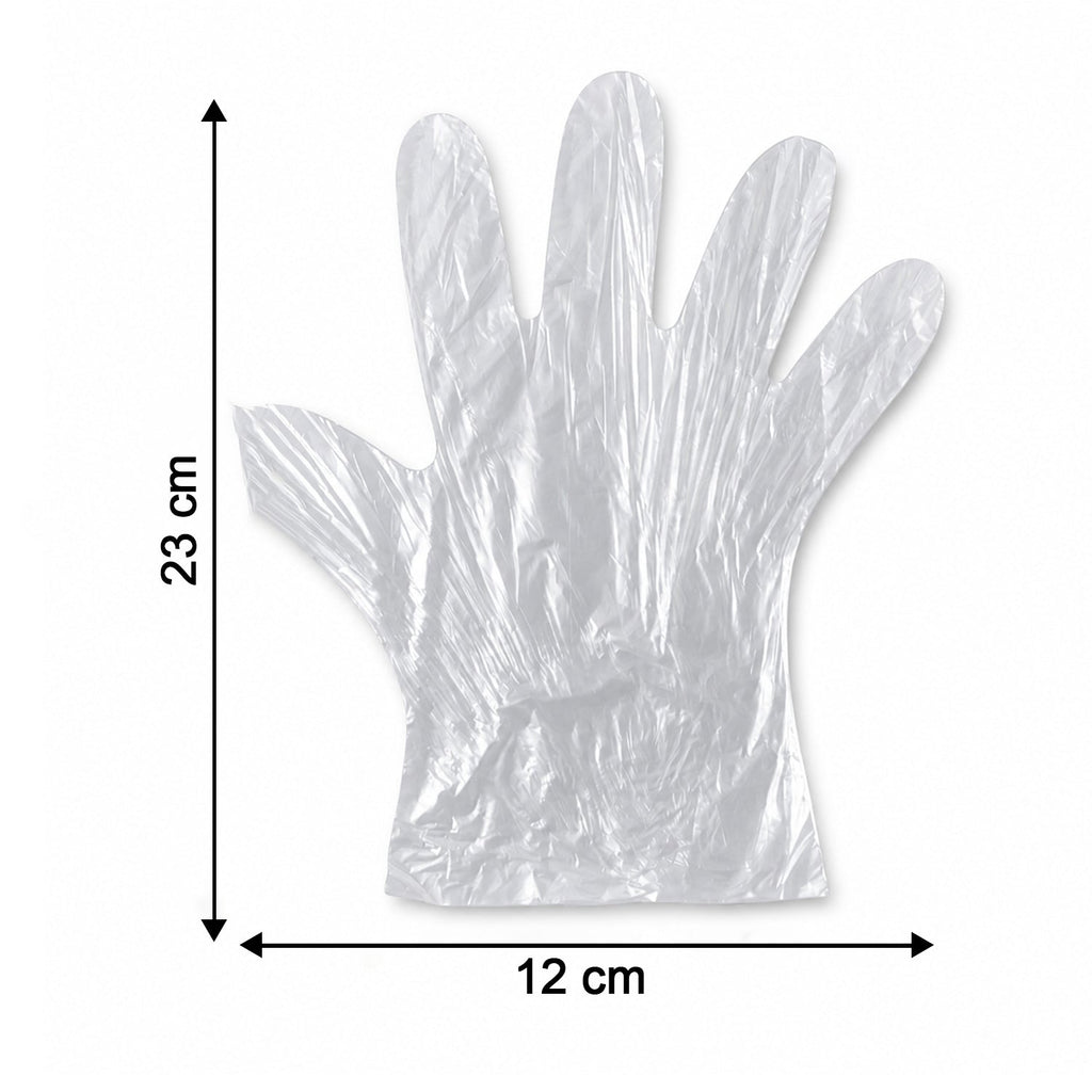 Disposable Small Plastic Gloves, for Kitchen, Food Handling, and Cleaning Tasks (100 Pc)