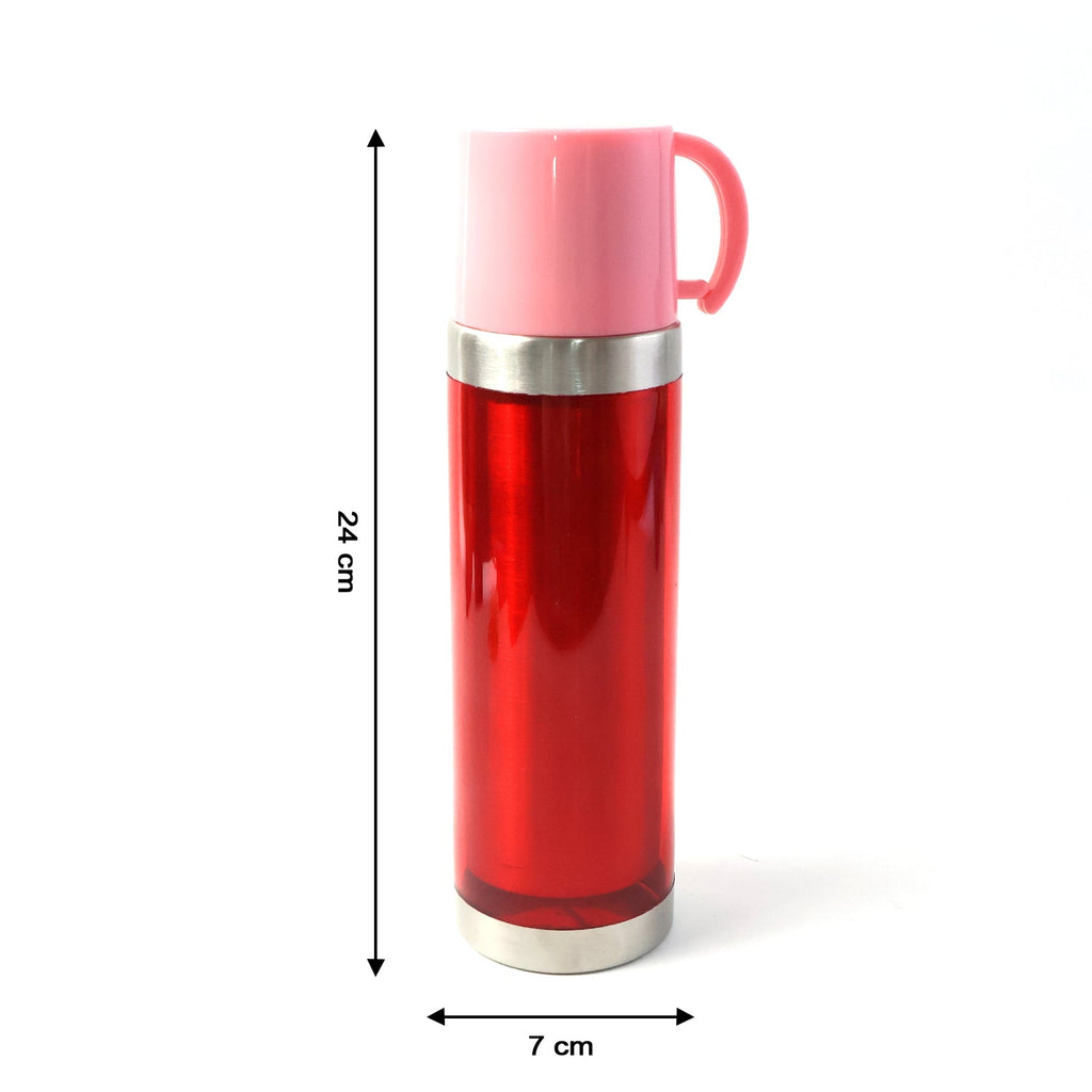 Insulated Travel Mug Bottle with Handle Lid (500 ML)