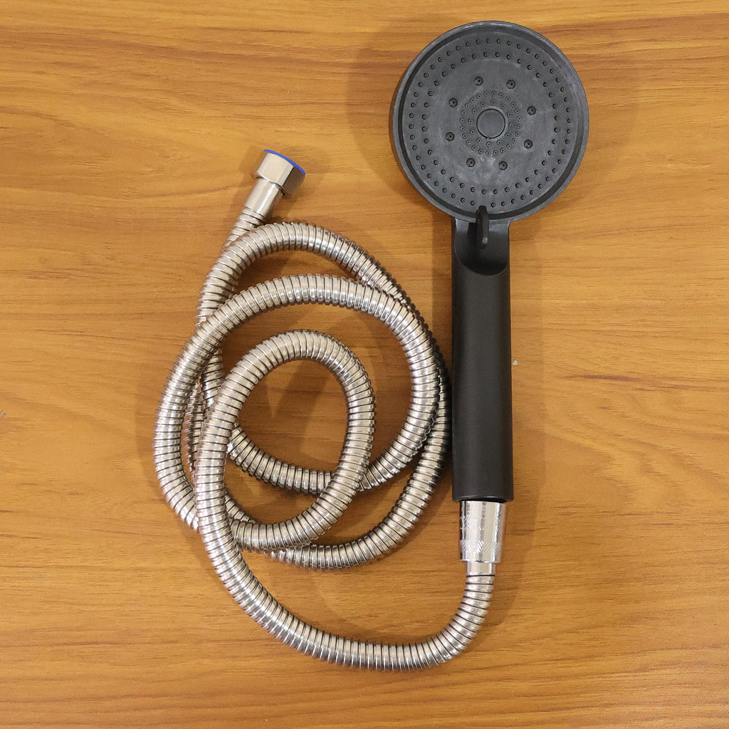 Handheld Bathroom Shower Head with Flexible Stainless Steel Hose 143 Cm Long