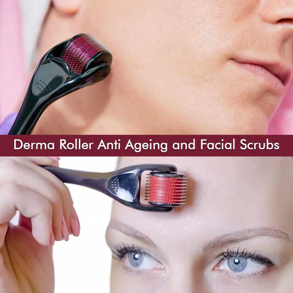 Derma Roller Anti Ageing Facial Scrubs & Polishes Scar Removal Hair Regrowth (2 MM)