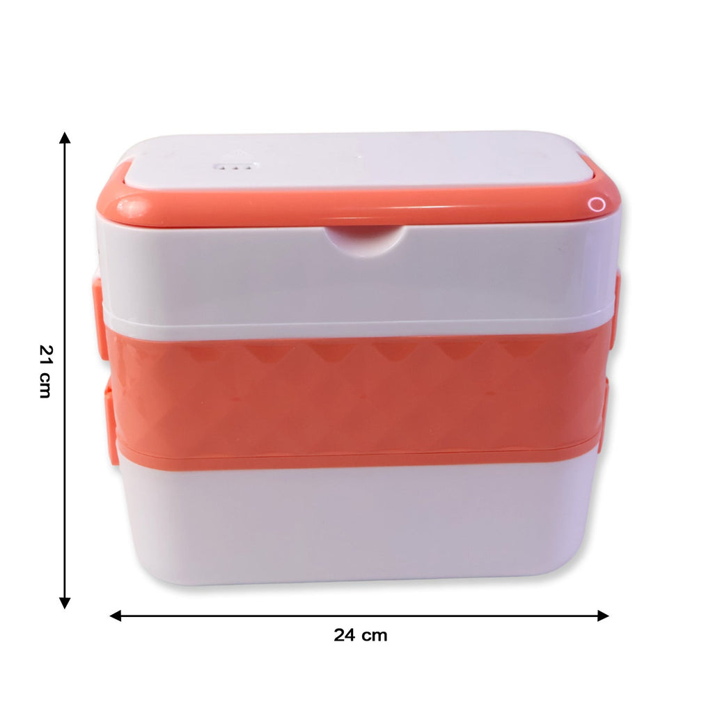 Electric lunch box featuring hygienic stainless steel containers