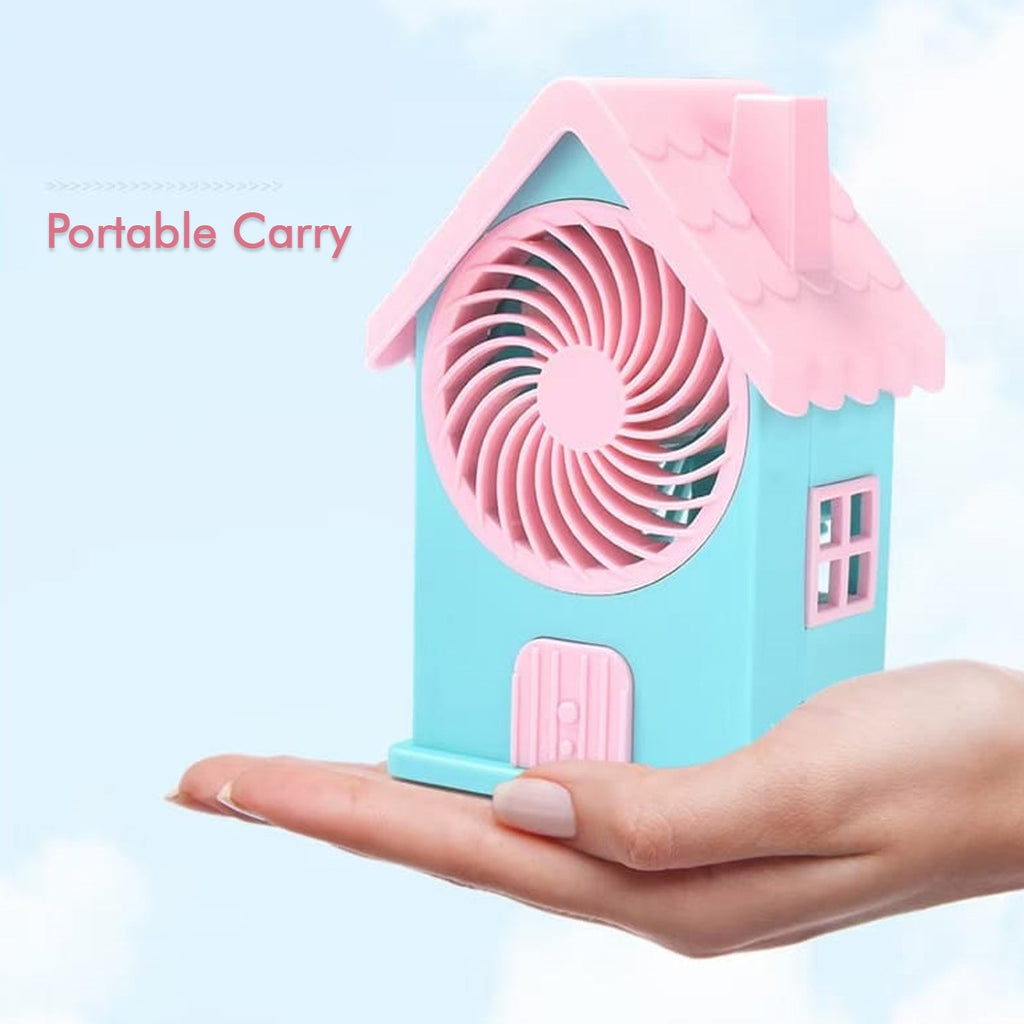 Mini Rechargeable Portable Personal Desk Fan (Battery Not Include)