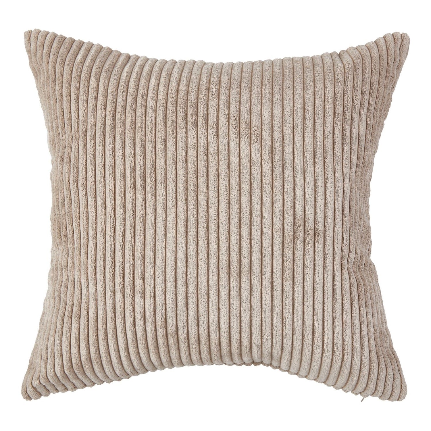 Decorative corduroy cushion cover adding elegance to a contemporary living room setting.