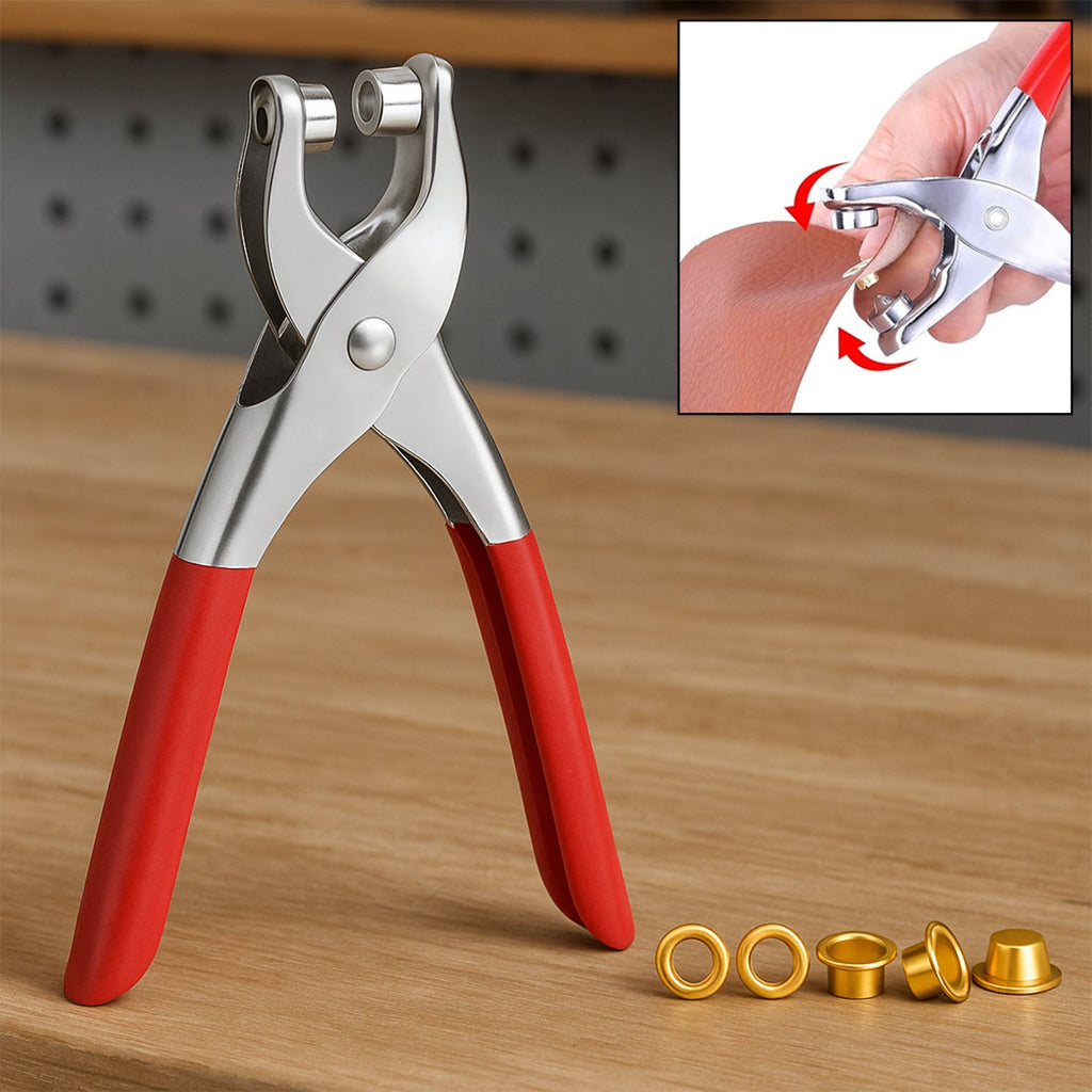 Grommet Setting Tool with 25 PCS Gold Eyelets Grommets Steel Hole Punch