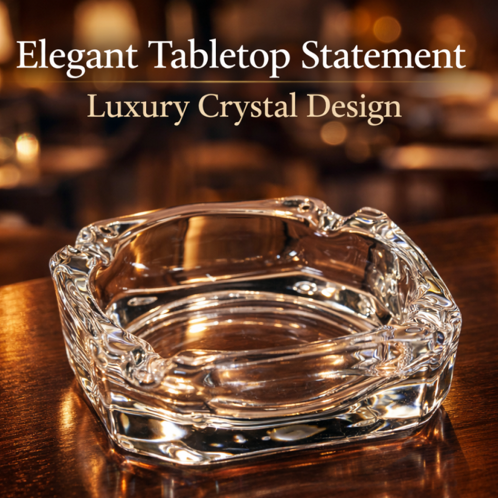 Glass Brunswick Crystal Quality Cigar Cigarette Ashtray