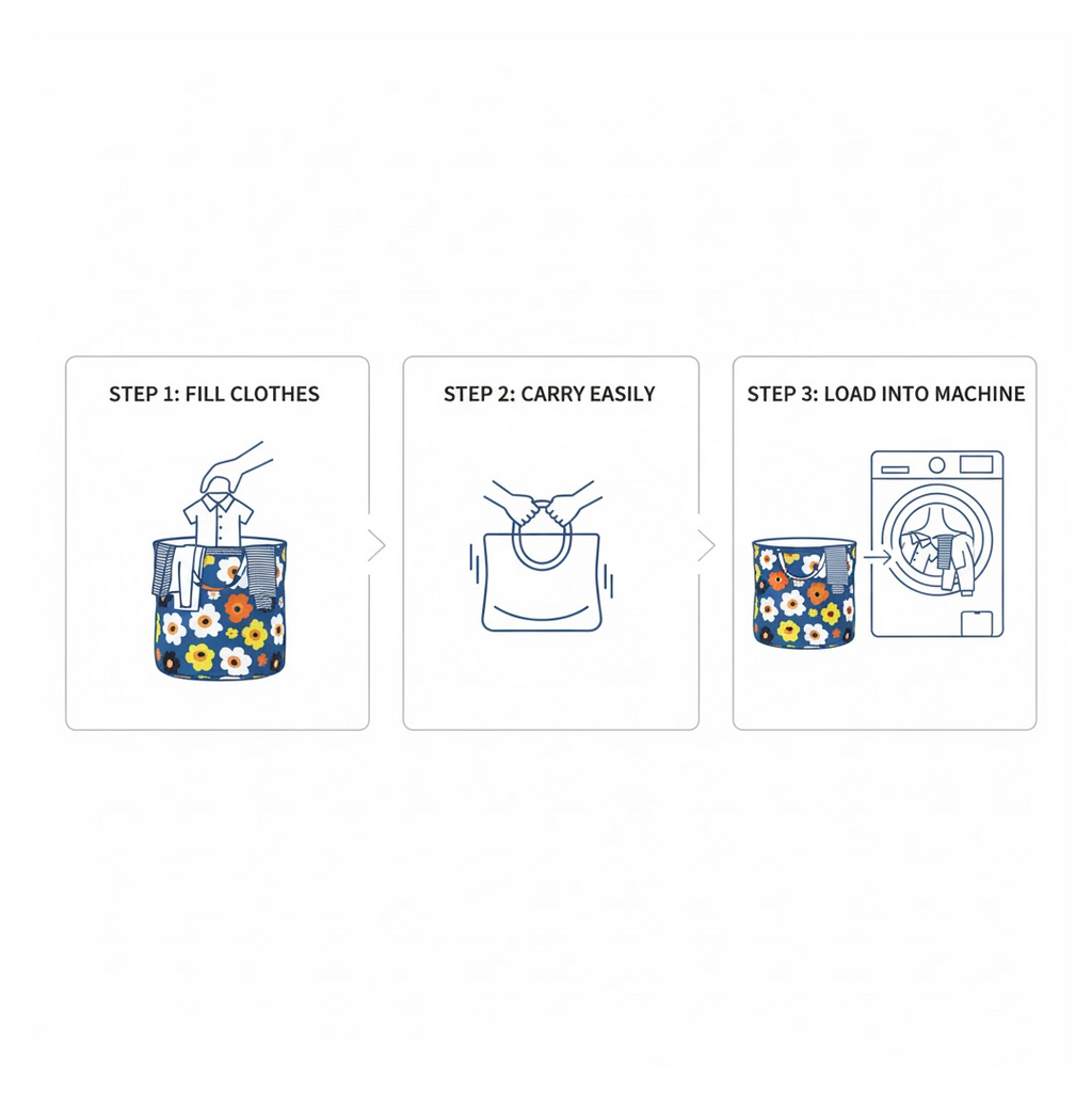 Canvas Laundry Bag, Toy Storage, Laundry Storage