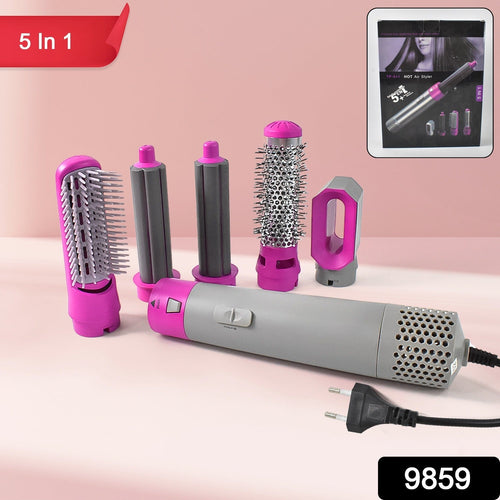5 In 1 Hair Dryer Brush with Style Aura attachment for versatile styling