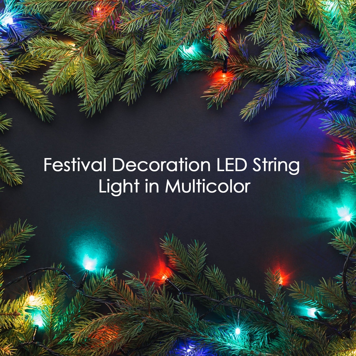 Bright LED string lights perfect for outdoor festival decoration on a balcony.