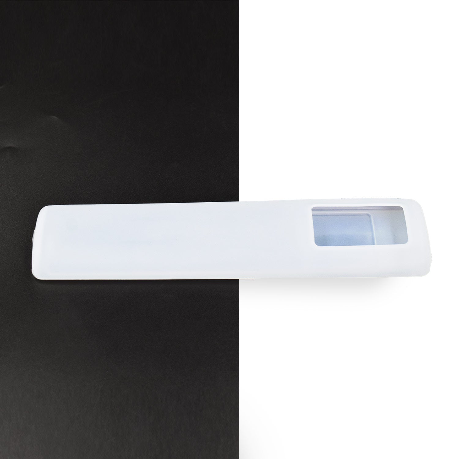 Durable silicone remote cover with anti-slip textured grip for large TV remotes.
