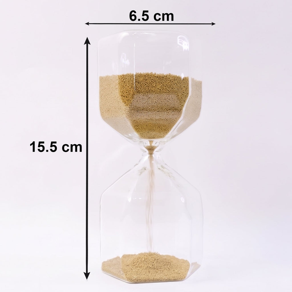4-Minute approx Sand Timer Hourglass – Decorative Glass Timer (1 Pc)