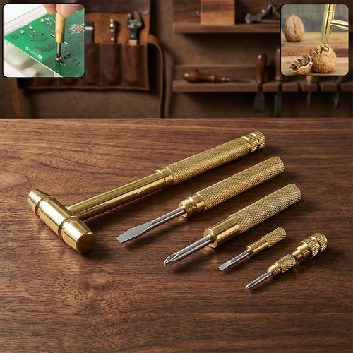 Screwdriver repair kit with multiple interchangeable tips for small repair tasks