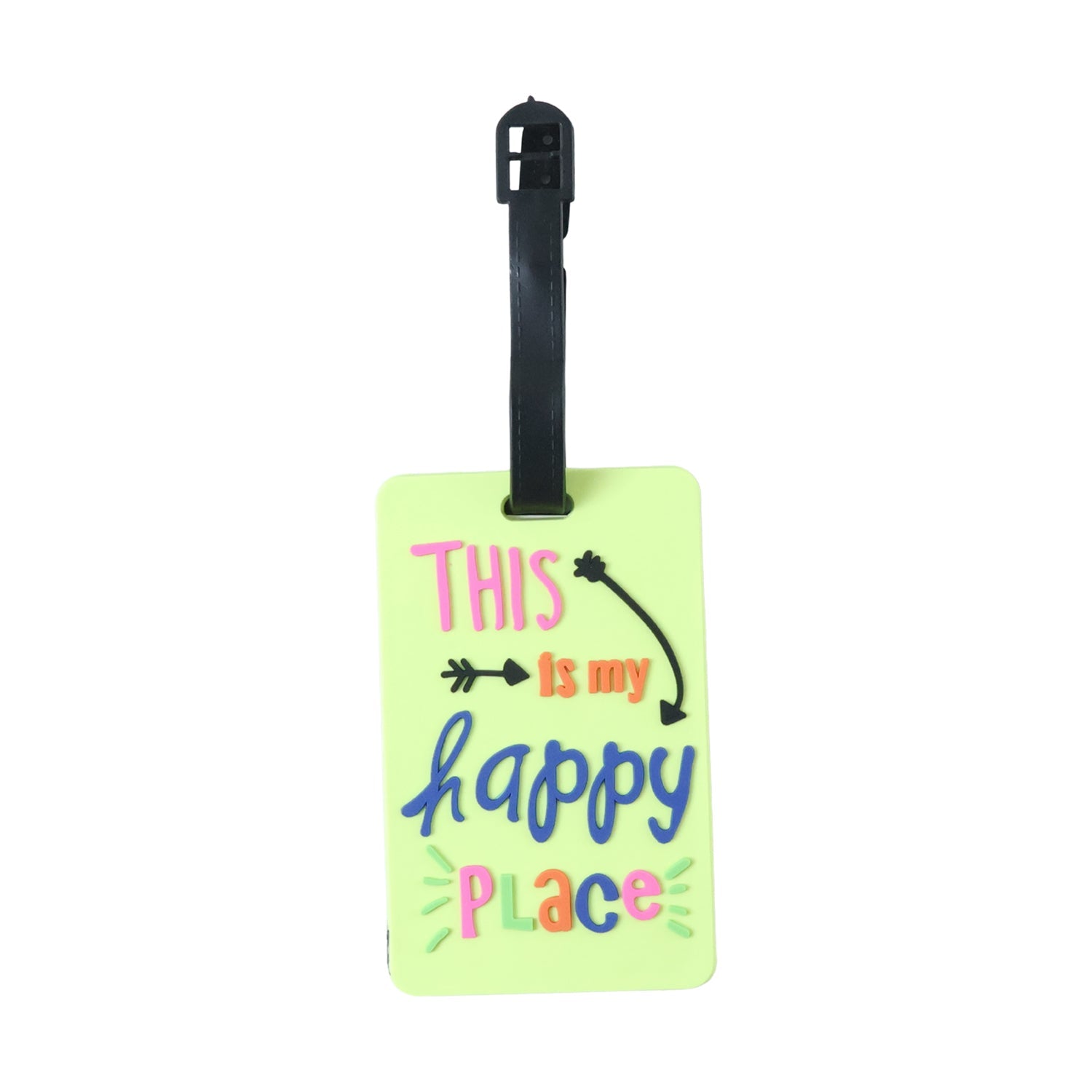 Cute and colorful luggage bag label for travel