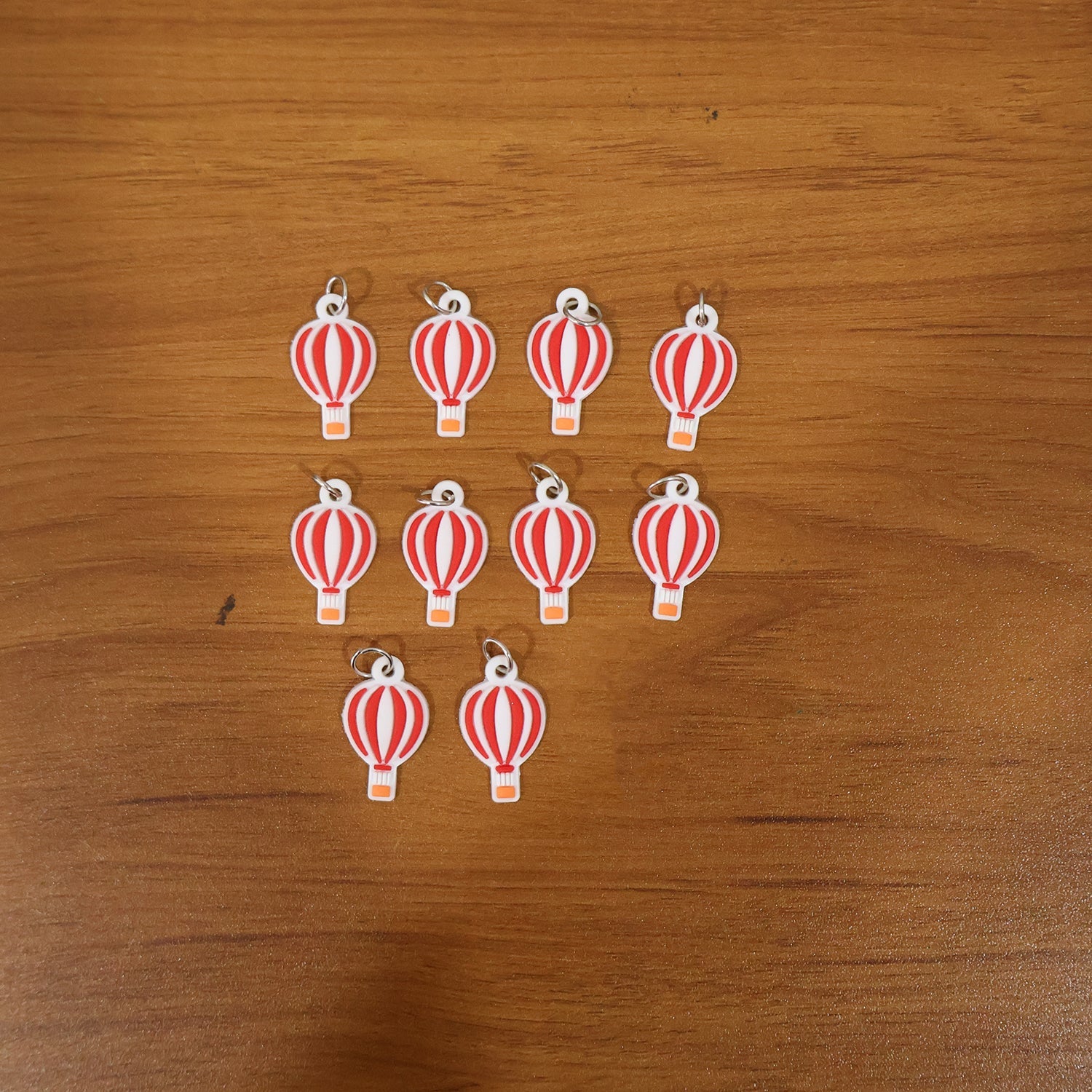 Hot Air Balloon Bag Charm Keychain Set (10 Pc)