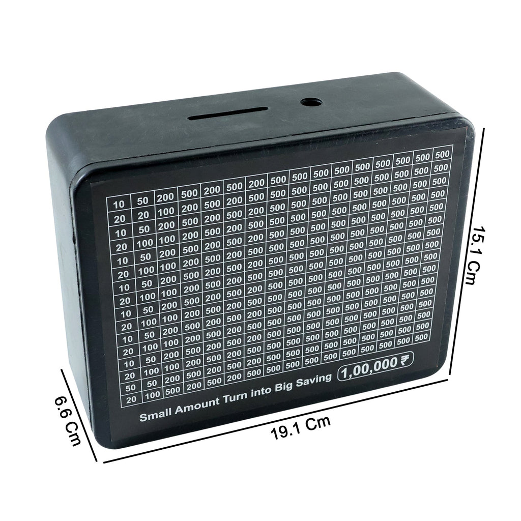 Reusable Money Saving Piggy Bank with Black Gel Pen (15 × 19 cm, 1 Pc)