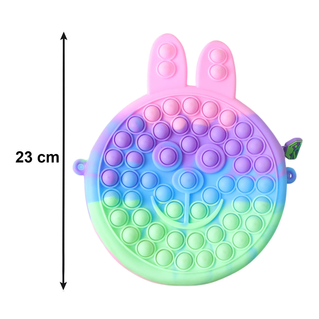 Cute Caterpillar Shape Pop It Silicone Pencil Pouch (1 Pc)