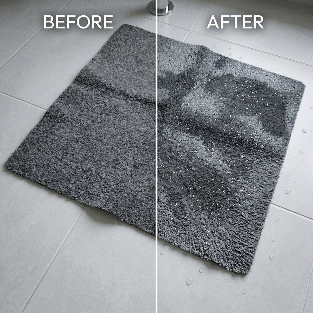Ultra Soft Anti Slip Bathroom Floor Mat (1 Pc, 100x99 Cm)