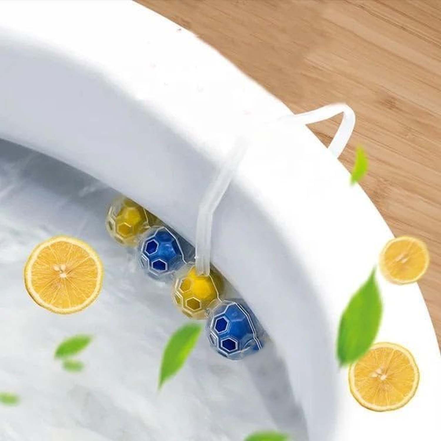Toilet Cleaning Balls with Automatic Toilet Bowl Cleaner 1 Set