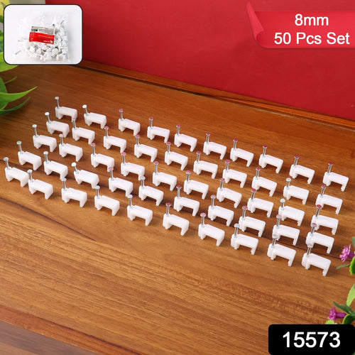 50 pieces of 8mm nail cable clips for organised wire management