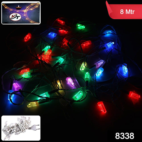 Multi-color LED string lights creating vibrant ambiance for parties and events
