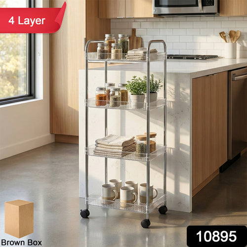 Multipurpose organizer cart with open basket shelves and wheels