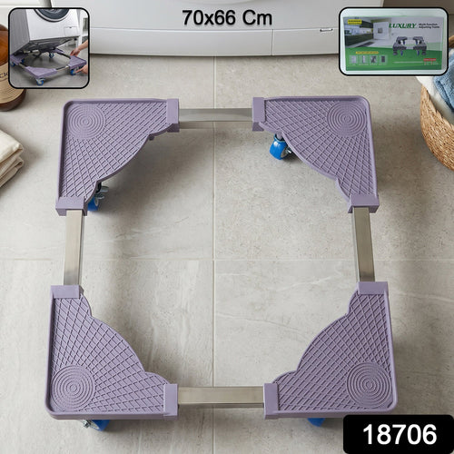 Washing machine stand pack with adjustable support